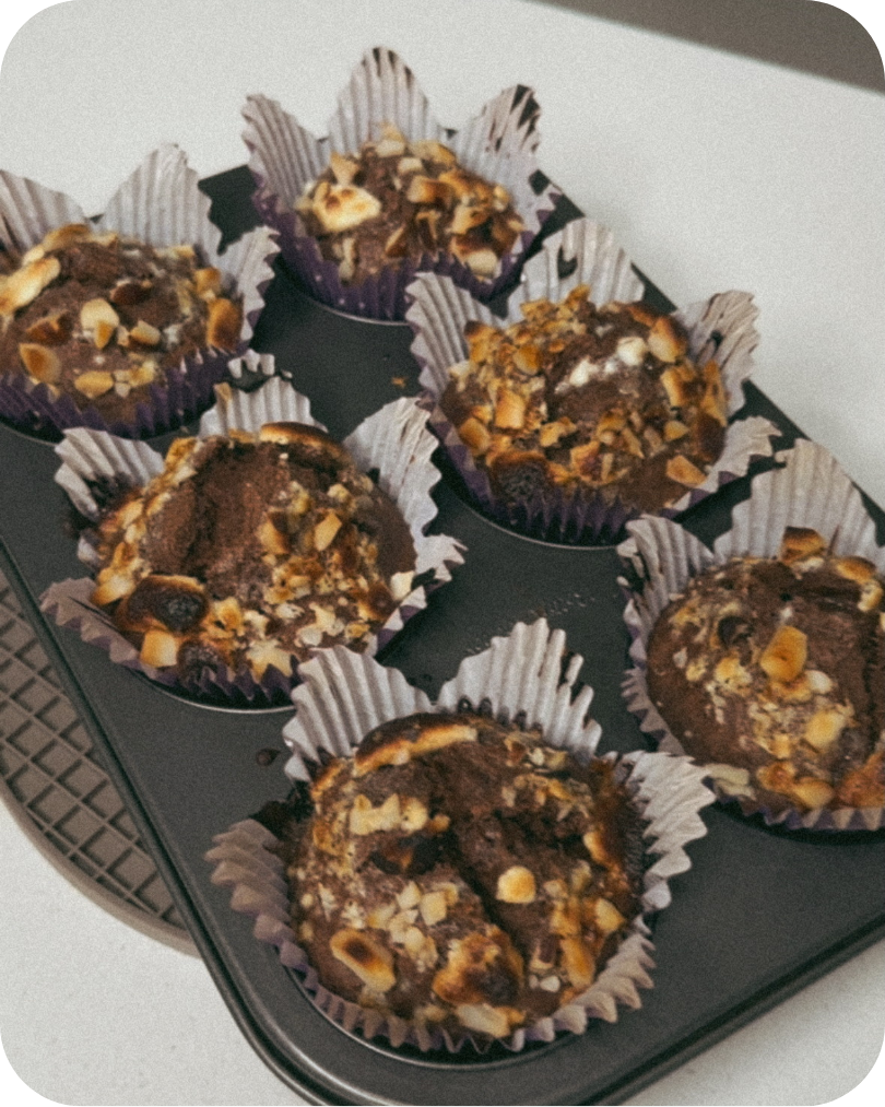 Muffins de chocolate y nueces 🧁🍫